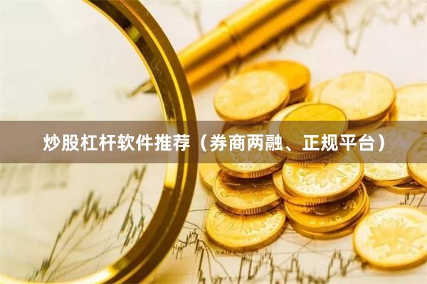 炒股杠杆软件推荐（券商两融、正规平台）